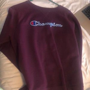 champion maroon crewneck
